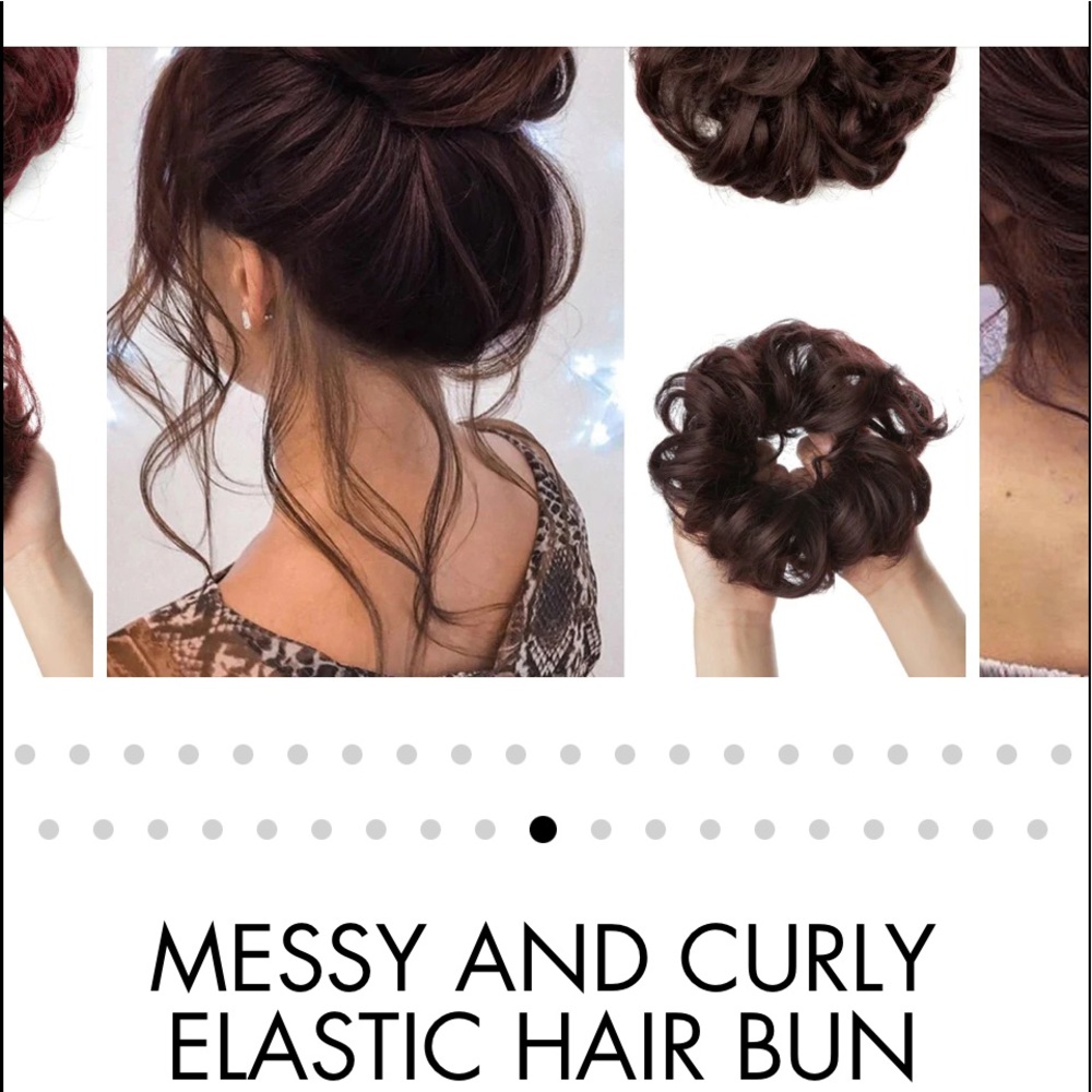 Messy curly  Hair Bun Extension